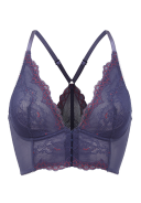 Superboost Lace Deep V Bralette - Eclipse (midnight bllue/gold)