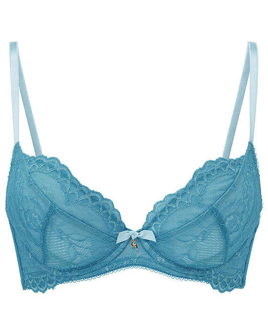 Superboost Lace Plunge Bra - Ocean Blue
