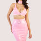 Imogen Latex and Ring Pencil Skirt - Pink