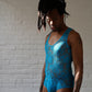 MALEBASICS UNDERWEAR  Lace Bodysuit - Turquoise