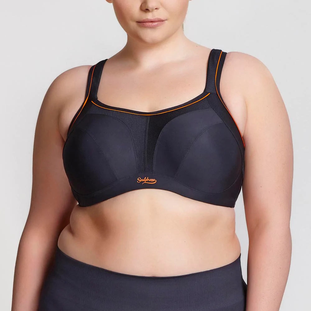 Sculptresse Wired Non Padded Sports Bra - Charcoal Marl
