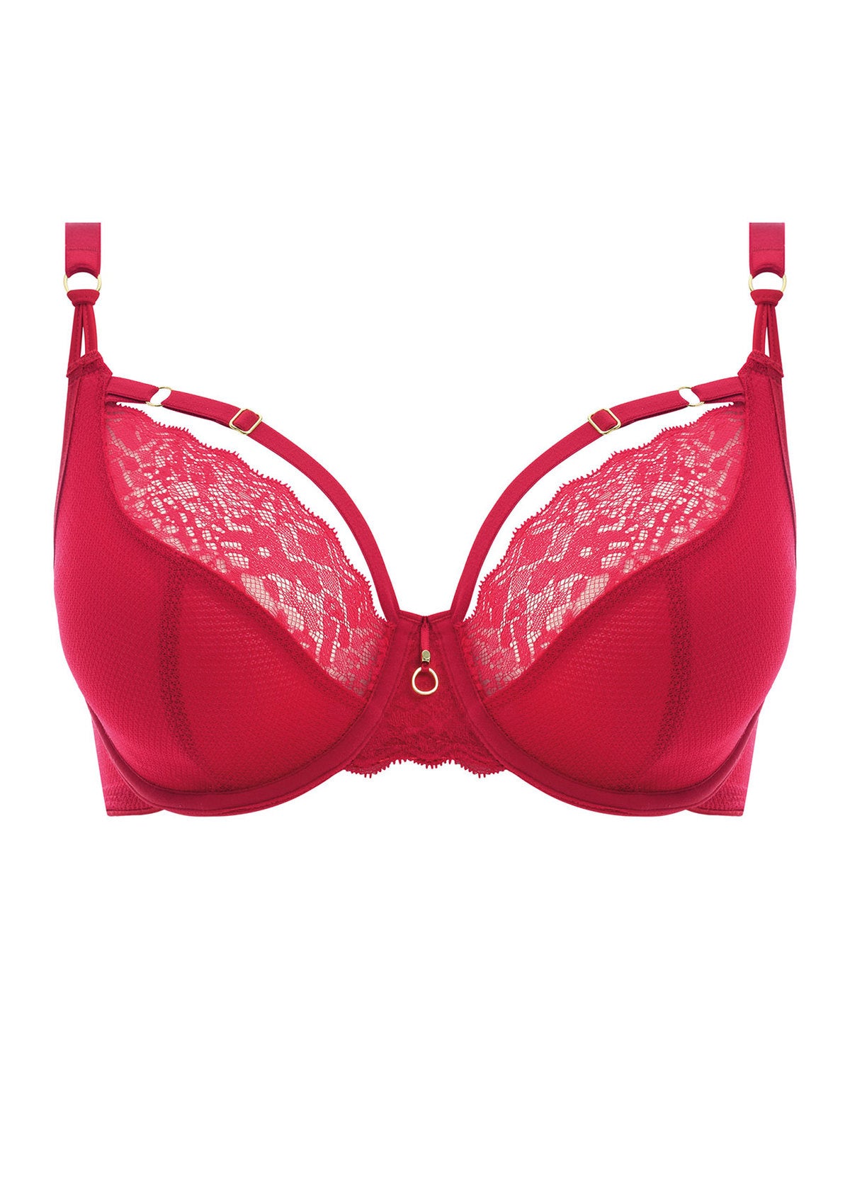 Temptress Plunge Bra - Cherry