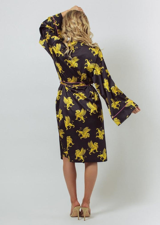 Lioness Satin Midi Robe