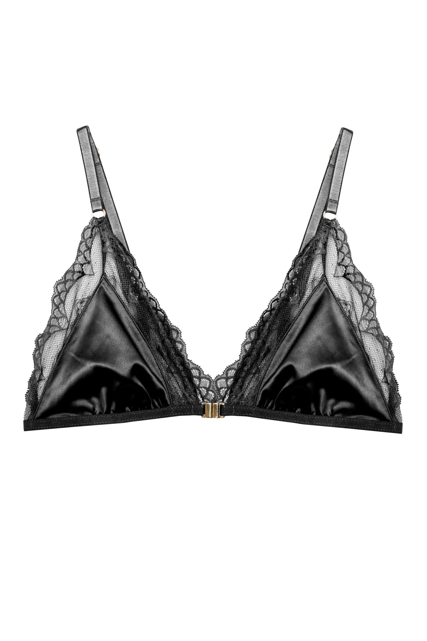 Wish Lace Triangle Bralette - Black
