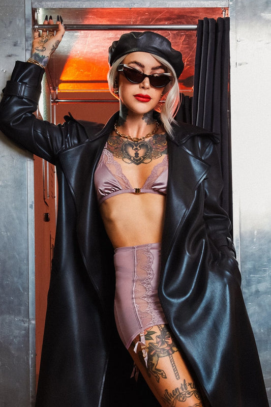 Wish Lace Triangle Bralette - Mink