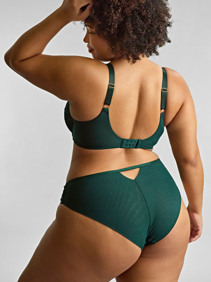 Josephine High Leg Brief - Forest Green