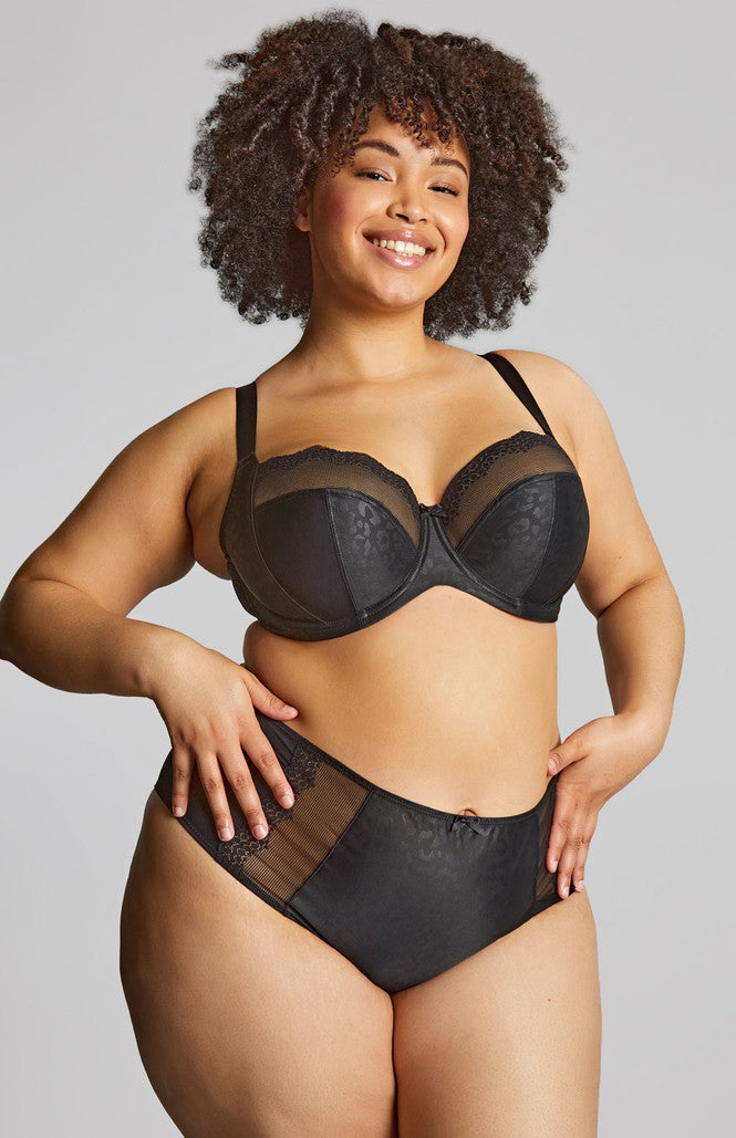 Esme Deep Brief - Black Animal