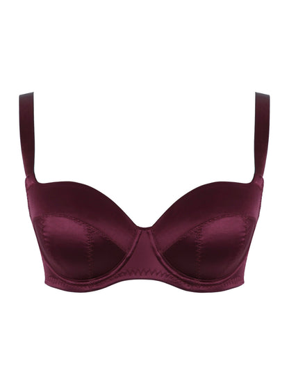 Grace Balcony Bra - Bordeaux Red