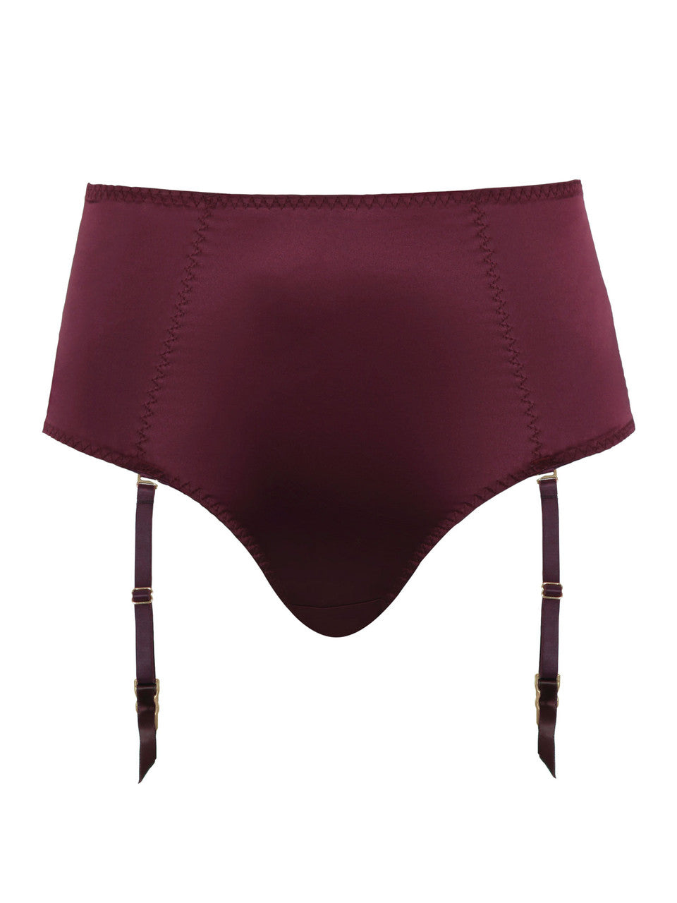 Grace Suspender Brief - Bordeaux Red