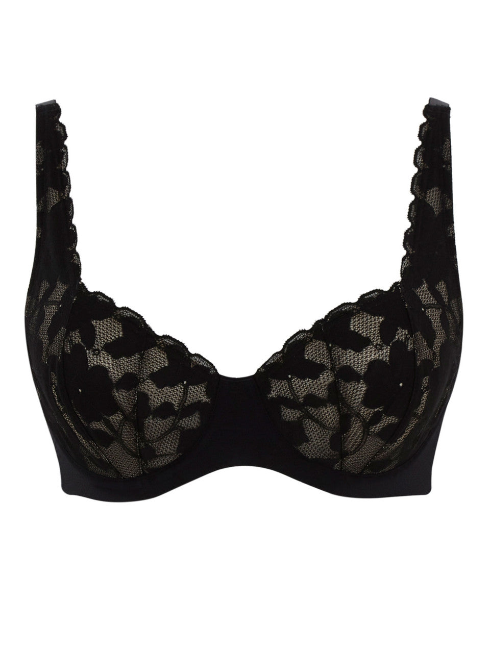 Amour High-Apex Balcony Bra - Black