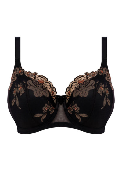 Teagan Uw Padded Half Cup Bra - Black/Almond