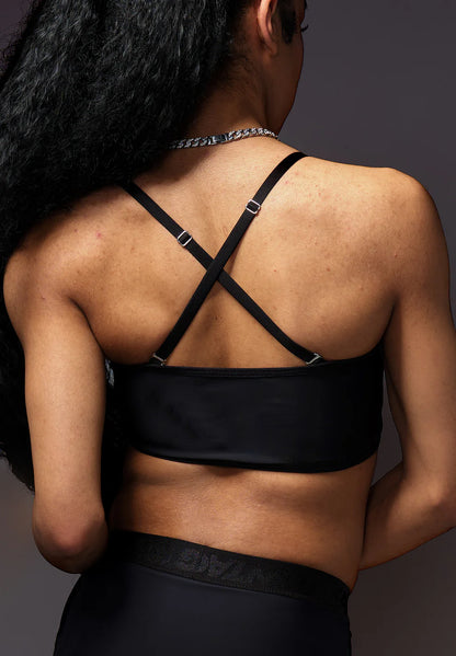 Bikini Top w/ Ruffle - Black