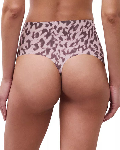Soft Stretch High Waist Thong - Blurry Panther