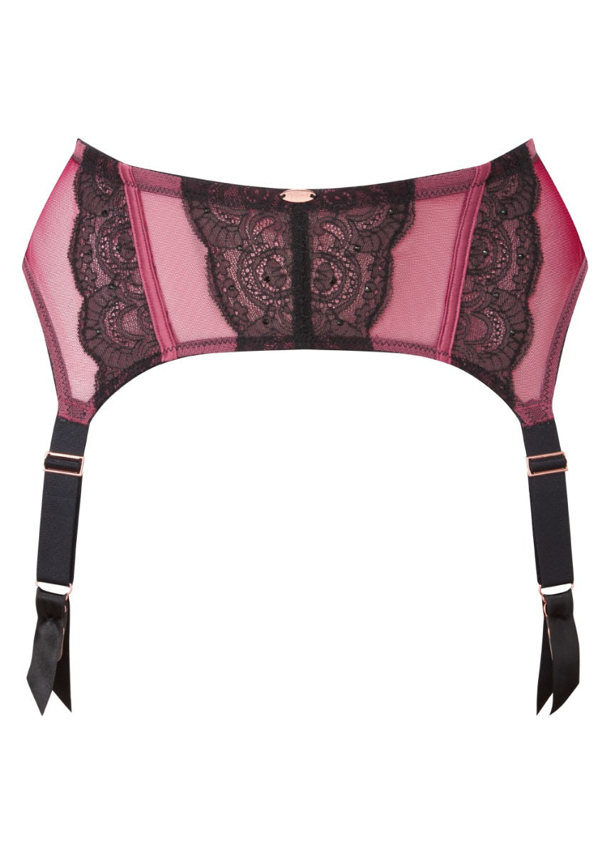 VIP Confession Suspender - Black/Burgundy