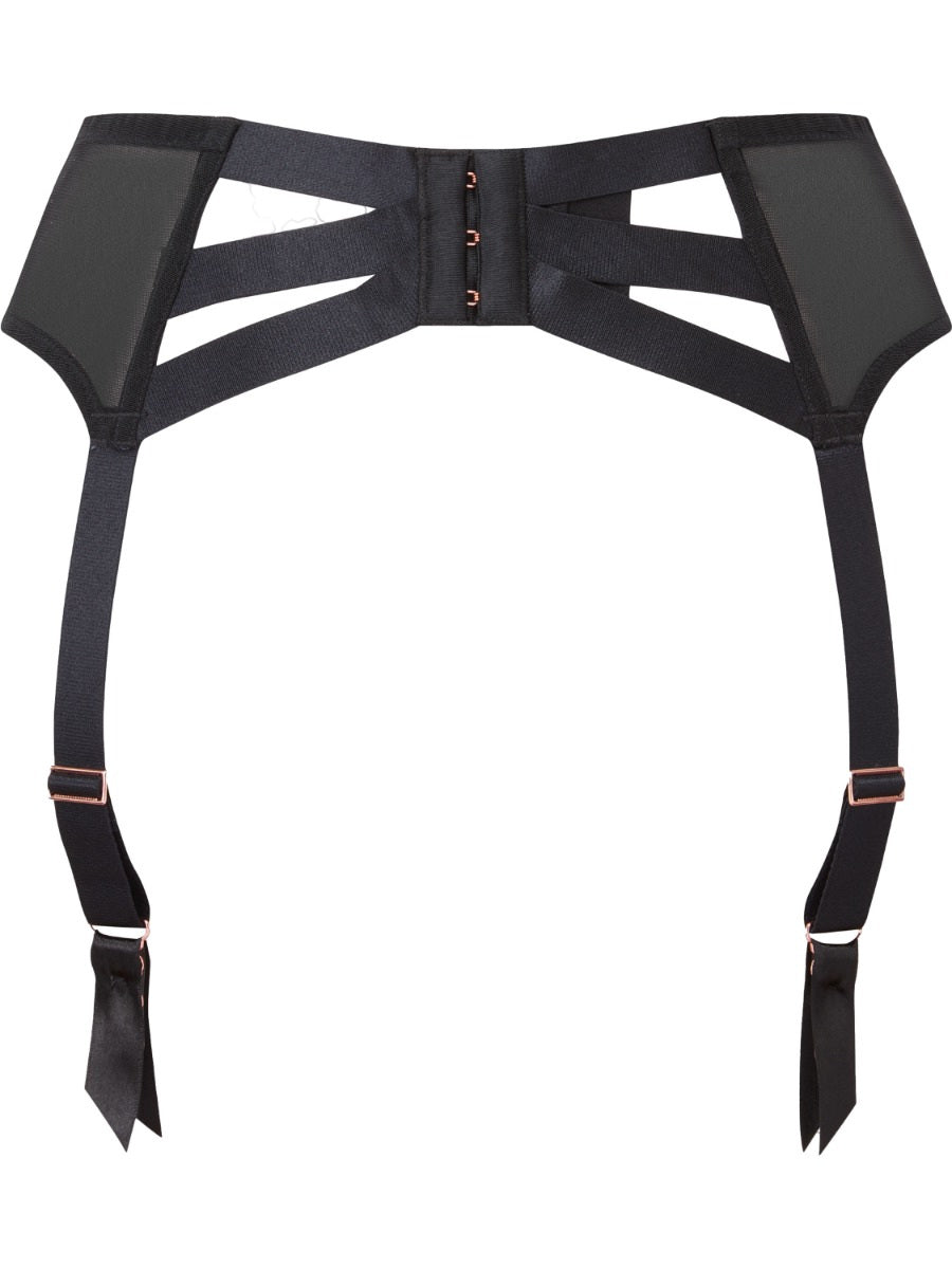 VIP Confession Suspender - Black/Burgundy