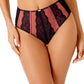 VIP Confession High Waist Brief - Black/Burgundy Red