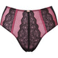 VIP Confession High Waist Brief - Black/Burgundy Red