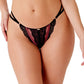 VIP Confession Strappy Thong - Black/Burgundy Red