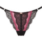 VIP Confession Strappy Thong - Black/Burgundy Red