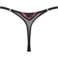 VIP Confession Strappy Thong - Black/Burgundy Red