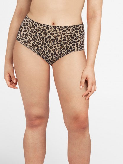 Soft Stretch High Waist Brief - Leopard