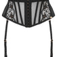 VIP Taboo Waspie Suspender - Black with Gold