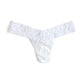 Signature Lace Low Rise Thong - White