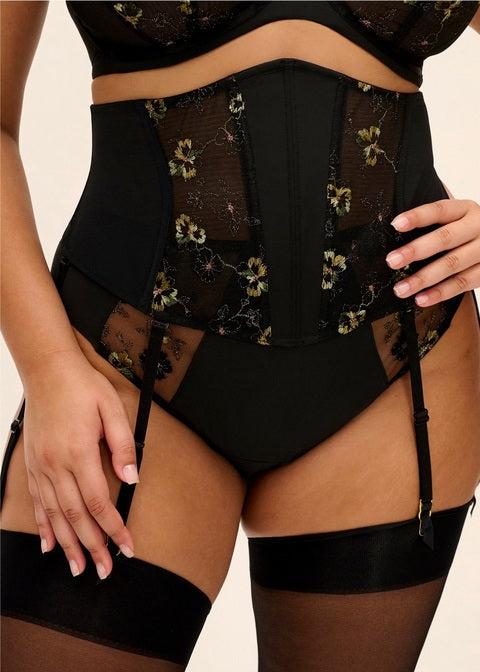 Lyriana Suspender - Jet Black
