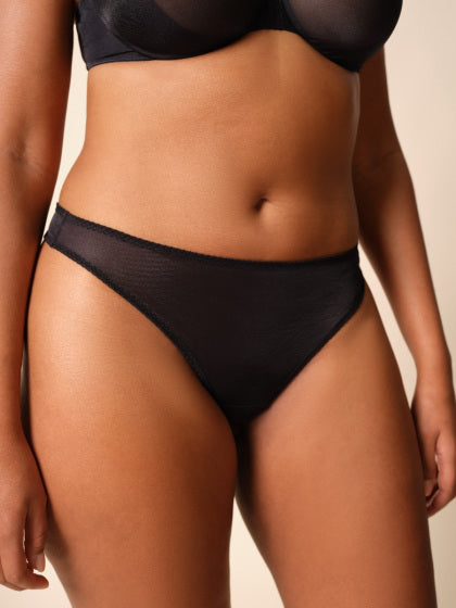 Glossies Thong - Black