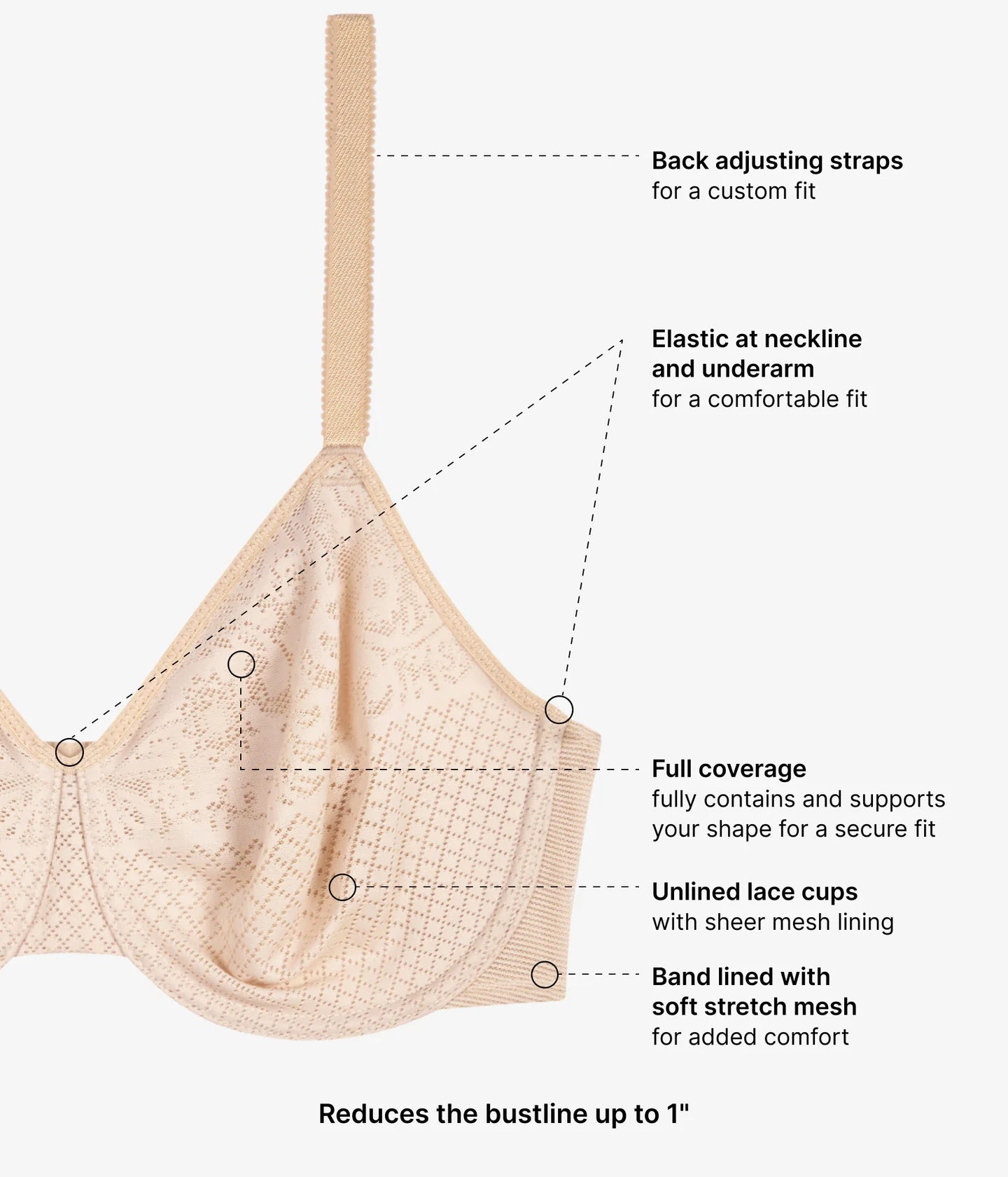 Visual Effects Minimizer Bra - Sand/Nude/Beige