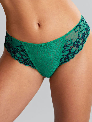 Envy Brazilian - Emerald Green w/ Navy Blue Lace