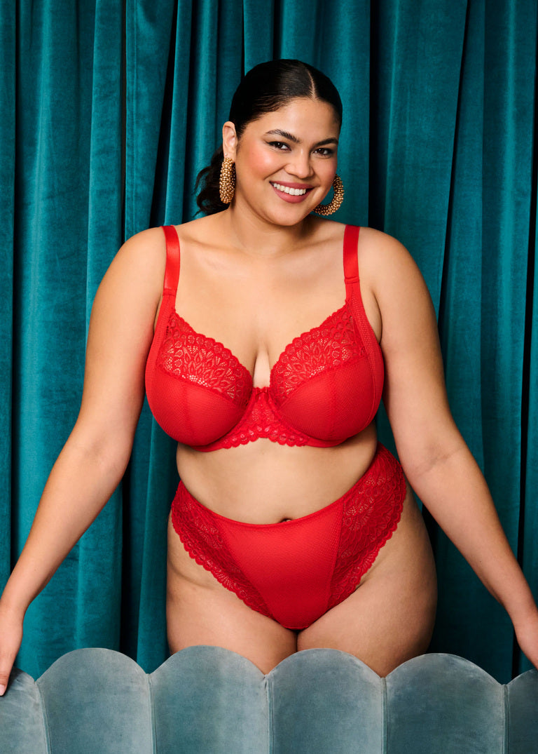 Tiernie Stretch Plunge Bra - Red