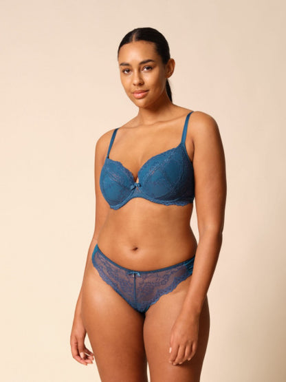 Superboost Lace Thong - Deep Teal Blue