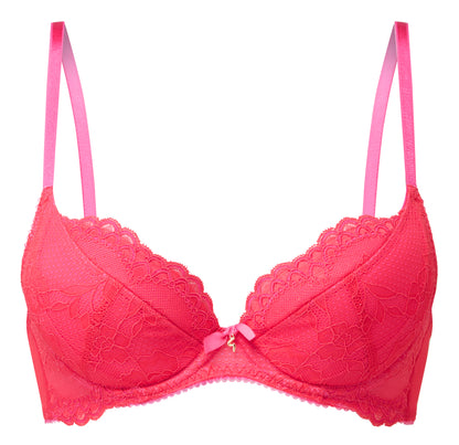 Superboost Lace Non-Padded Plunge Bra - Rose Red