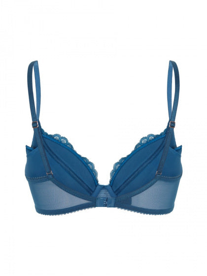 Superboost Lace Padded Plunge Bra - Deep Teal Blue