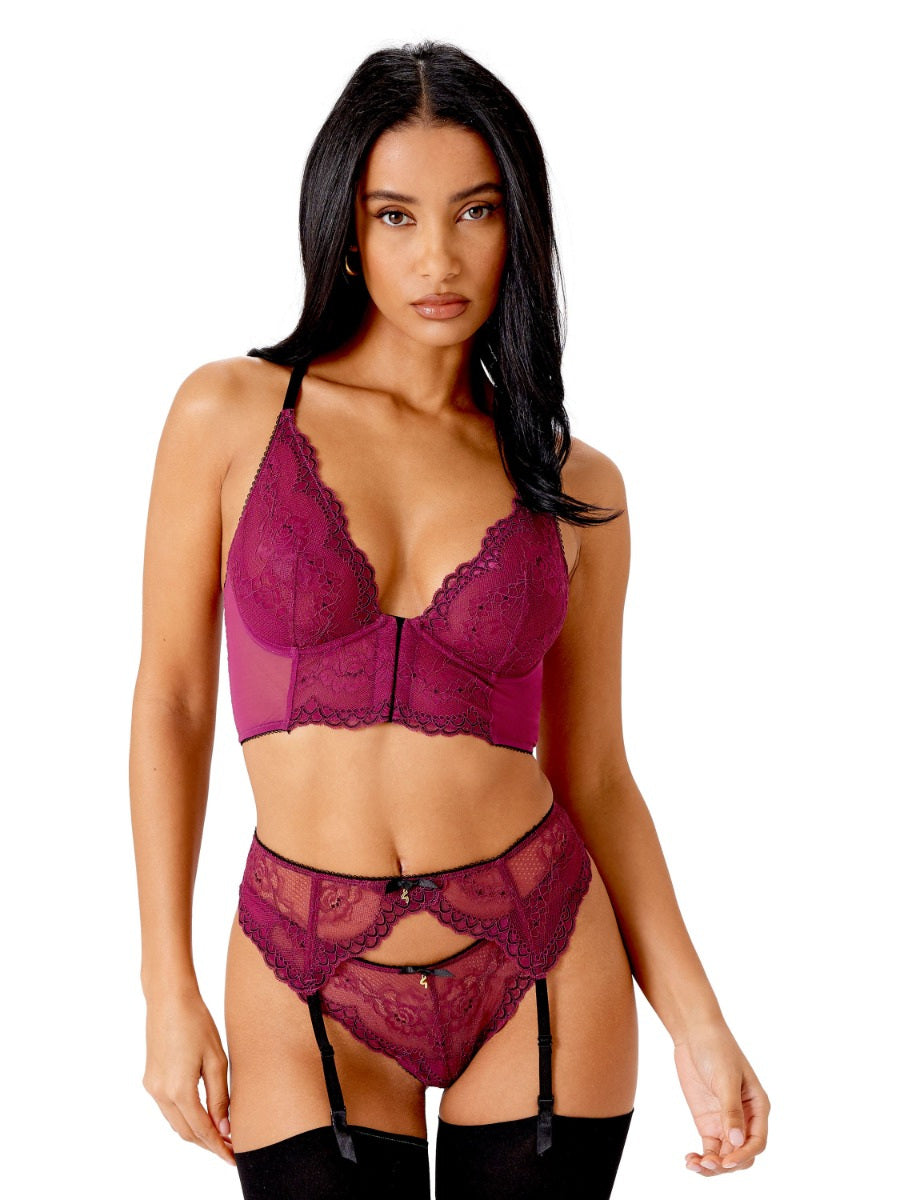 Superboost Lace Suspender - Purple Potion