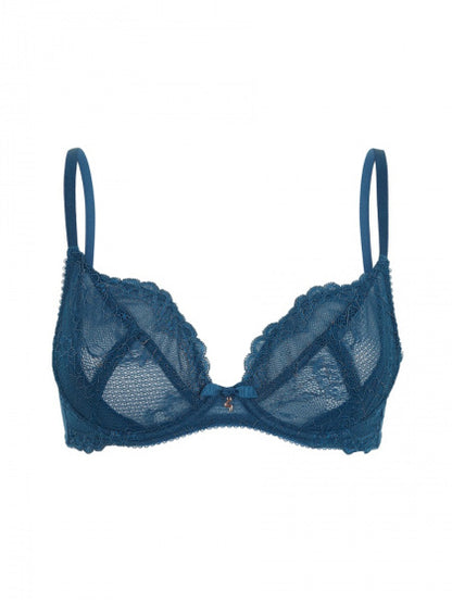 Superboost Lace Plunge Bra - Deep Teal Blue