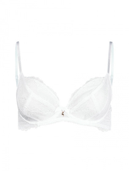 Superboost Lace Non-Padded Plunge Bra - White