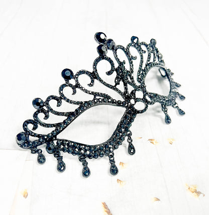 Goth Masquerade Mask - Black