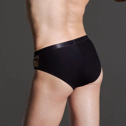 Medusa V-Cut Brief - Black/Butterscotch Nude