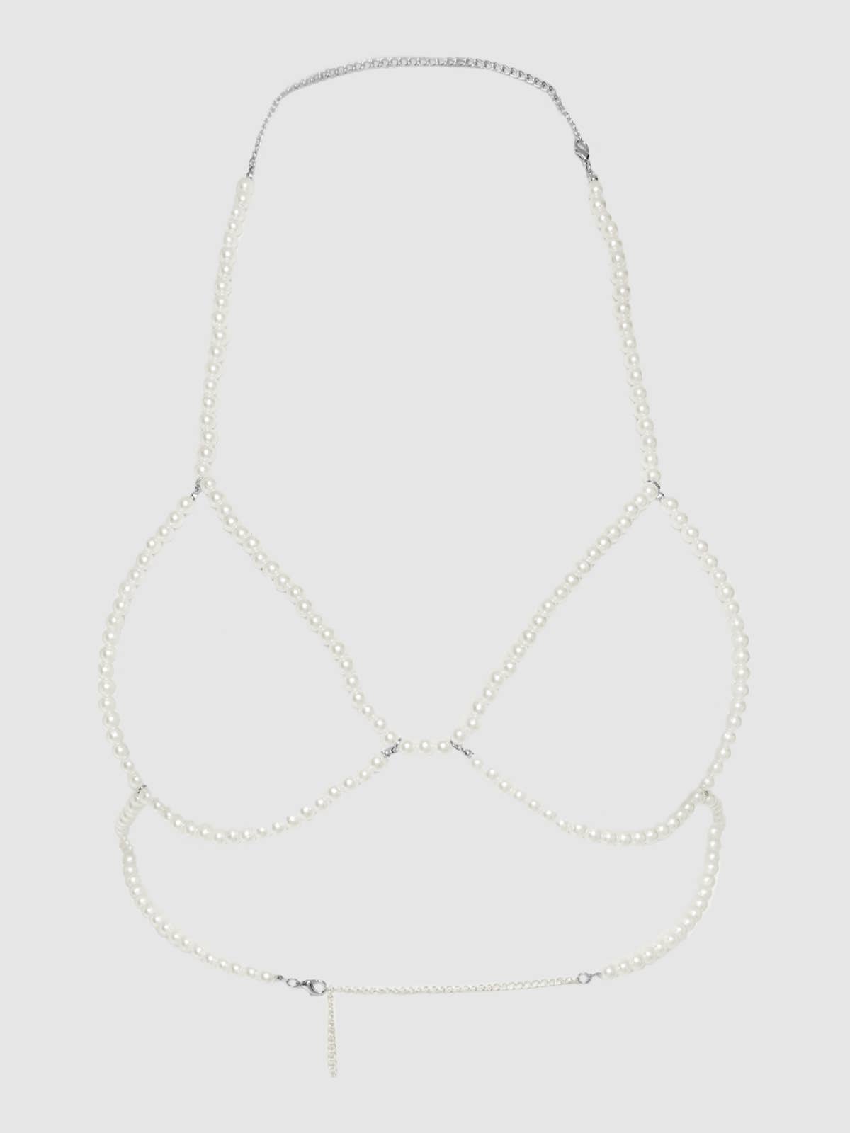 PEARL TRIANGLE BRA - WHITE - ONE SIZE