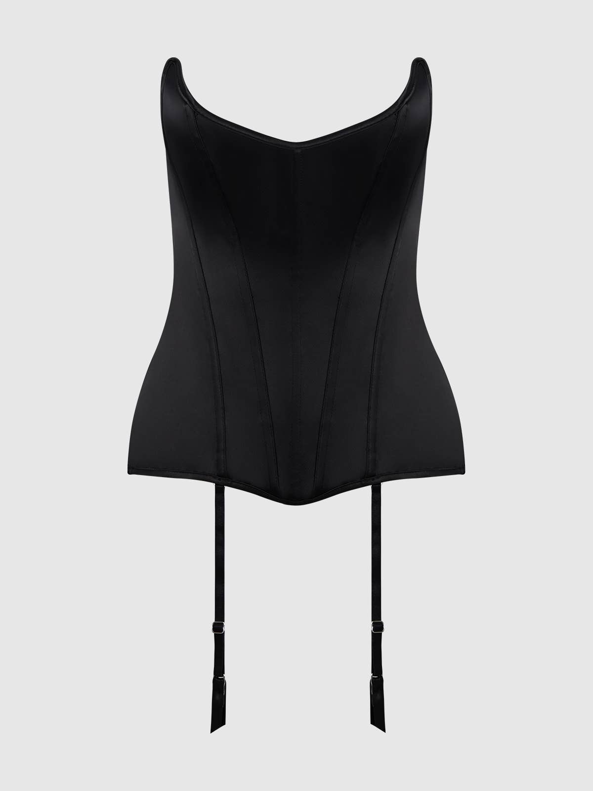 JULIET SATIN FULL BONING SCOOP NECK CORSET