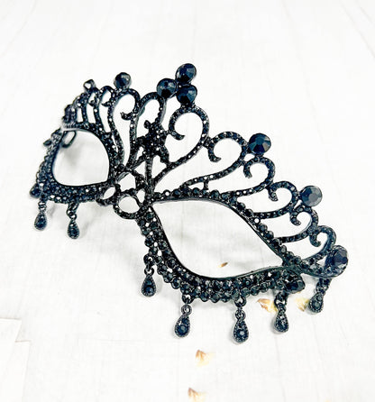 Goth Masquerade Mask - Black