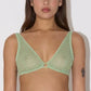 Marcia Triangle Bralette - Pistache Green