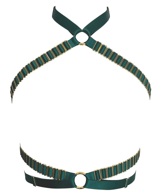 Ako Harness - Emerald with Gold