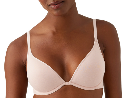 Cotton To A Tee Plunge T-Shirt Bra - Rose Smoke