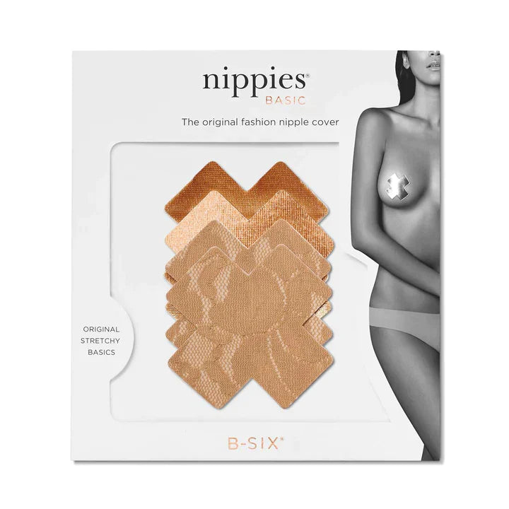 Cross Nipple Covers - Caramel