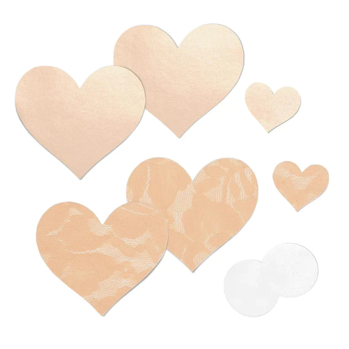 Heart Nipple Covers - Creme