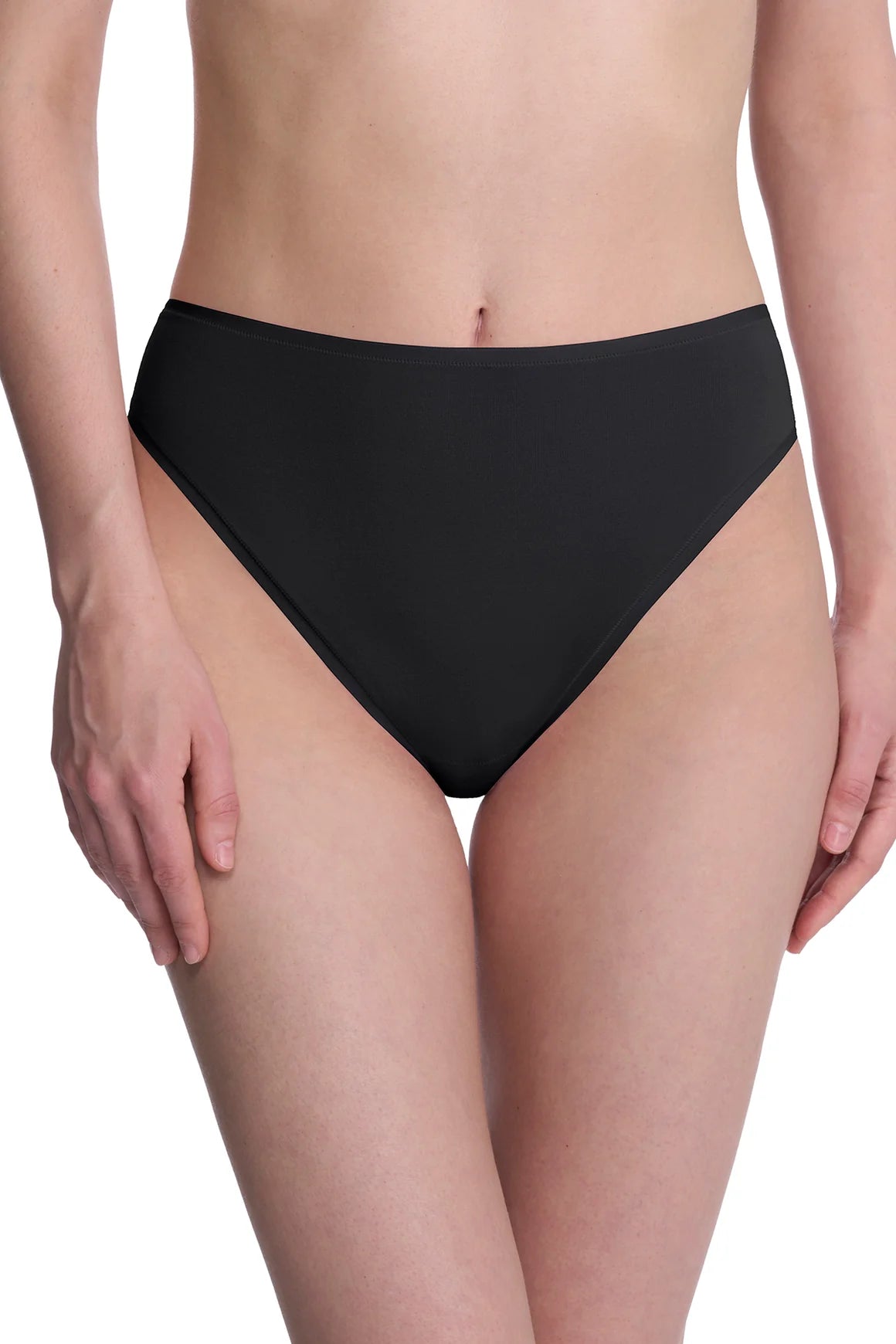 Bliss Bare Cotton High Cut Brief - Black