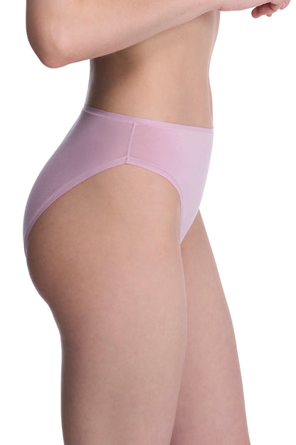 Bliss Bare Cotton High Cut Brief - Rose Mist